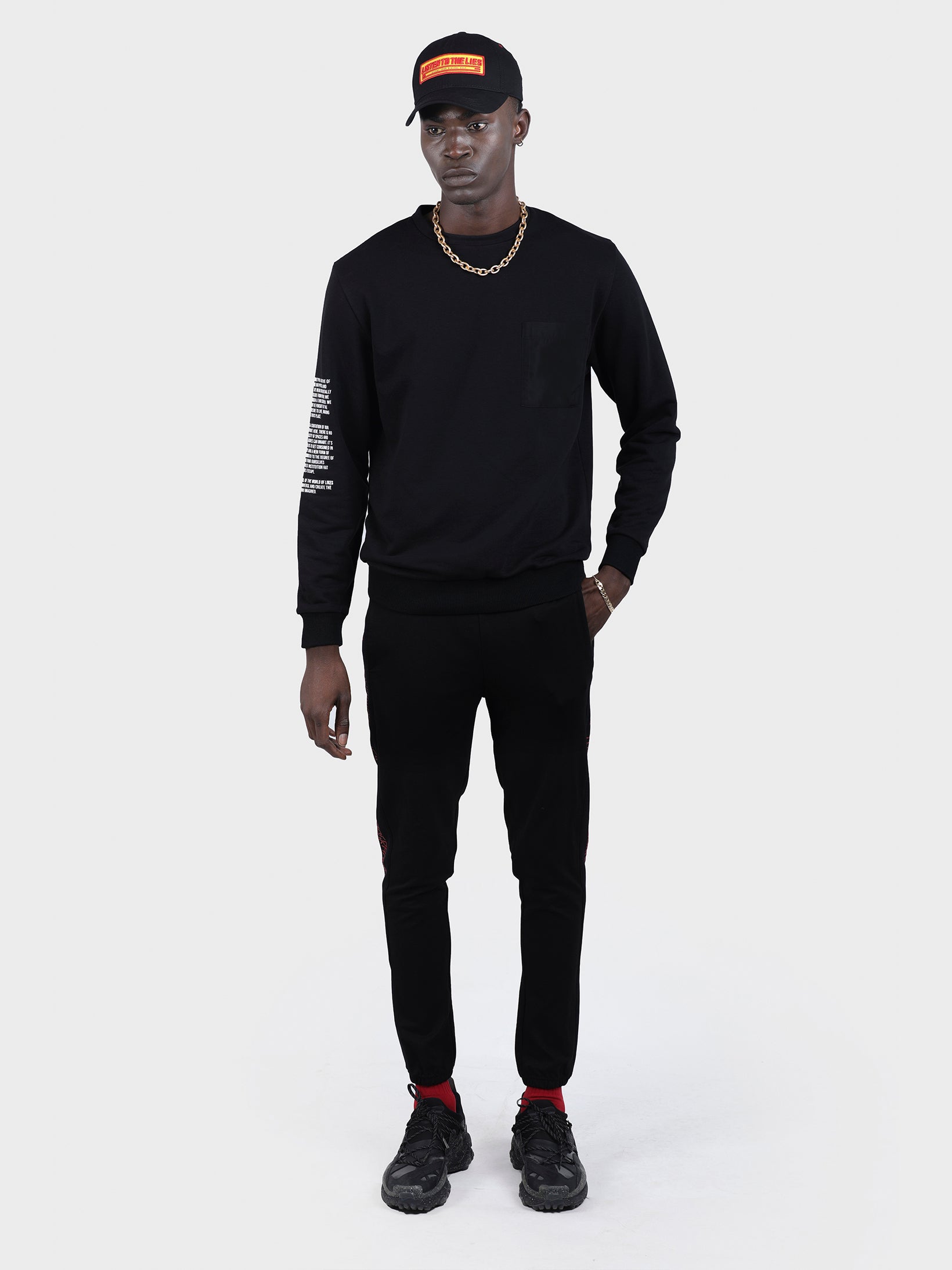 PROGRAMMING SUEDE PATCH FRENCH TERRY SWEATSHIRT