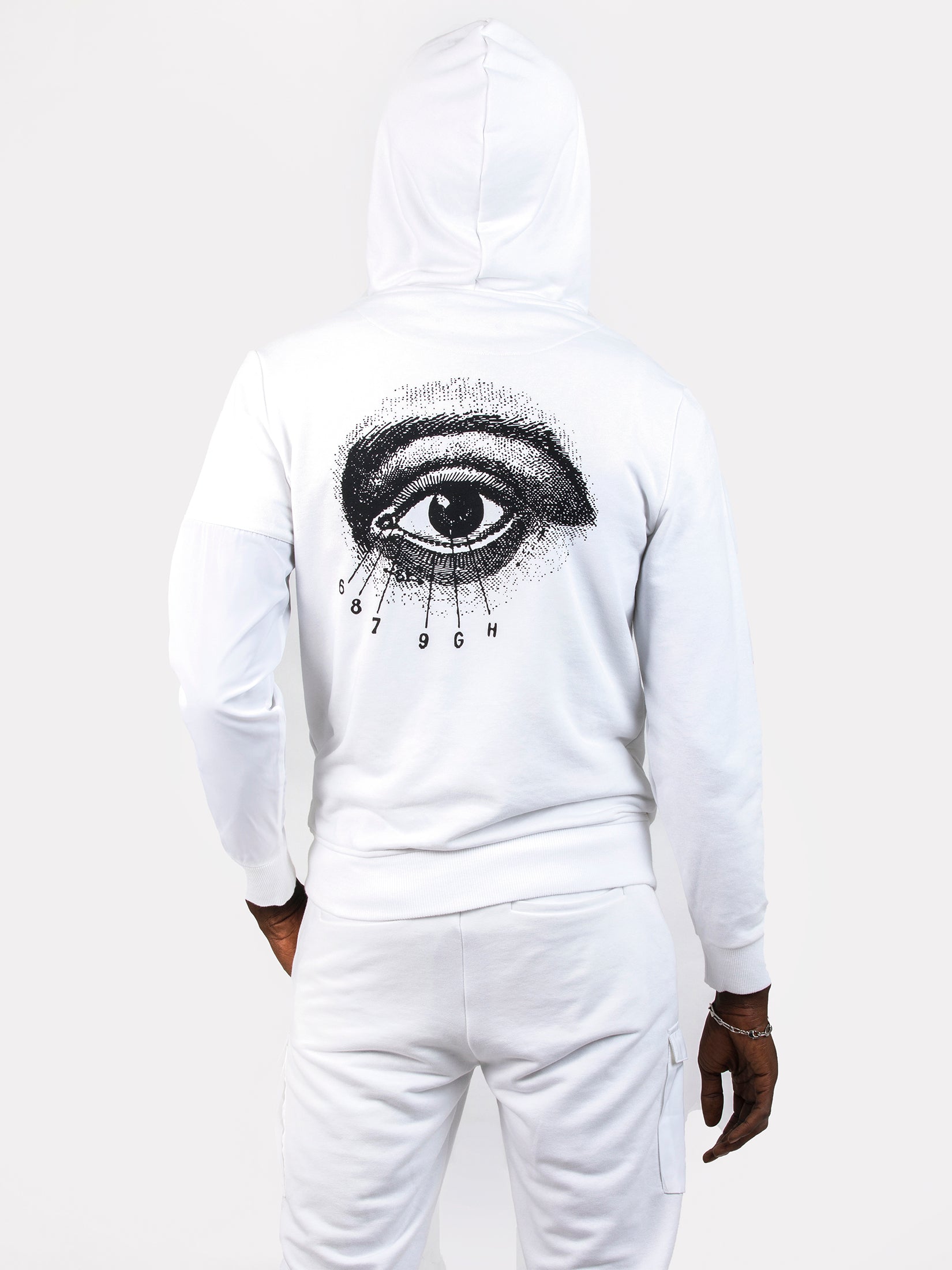 THIRD EYE DROP SHOULDER ZIPPER HOODIE