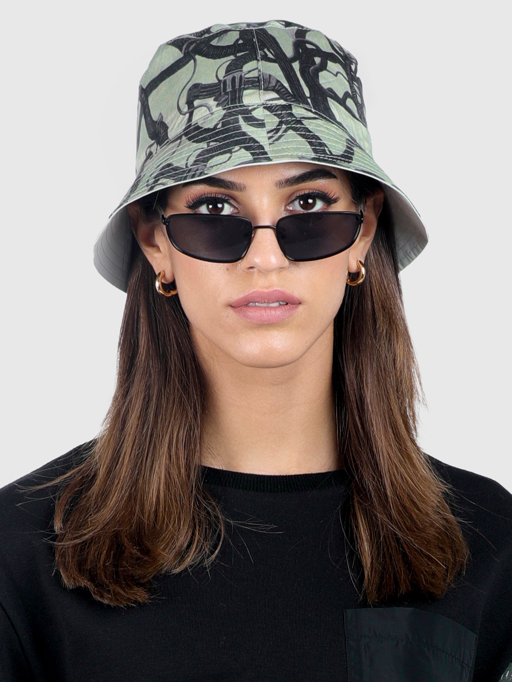 FREE YOUR MIND REVERSIBLE EMBROIDERED PRINTED BUCKET HAT