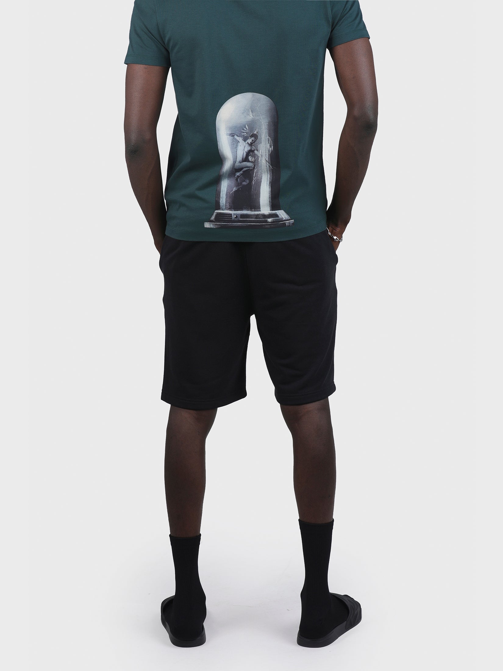 STAY CONFINED APPLIQUED FRENCH TERRY SHORTS