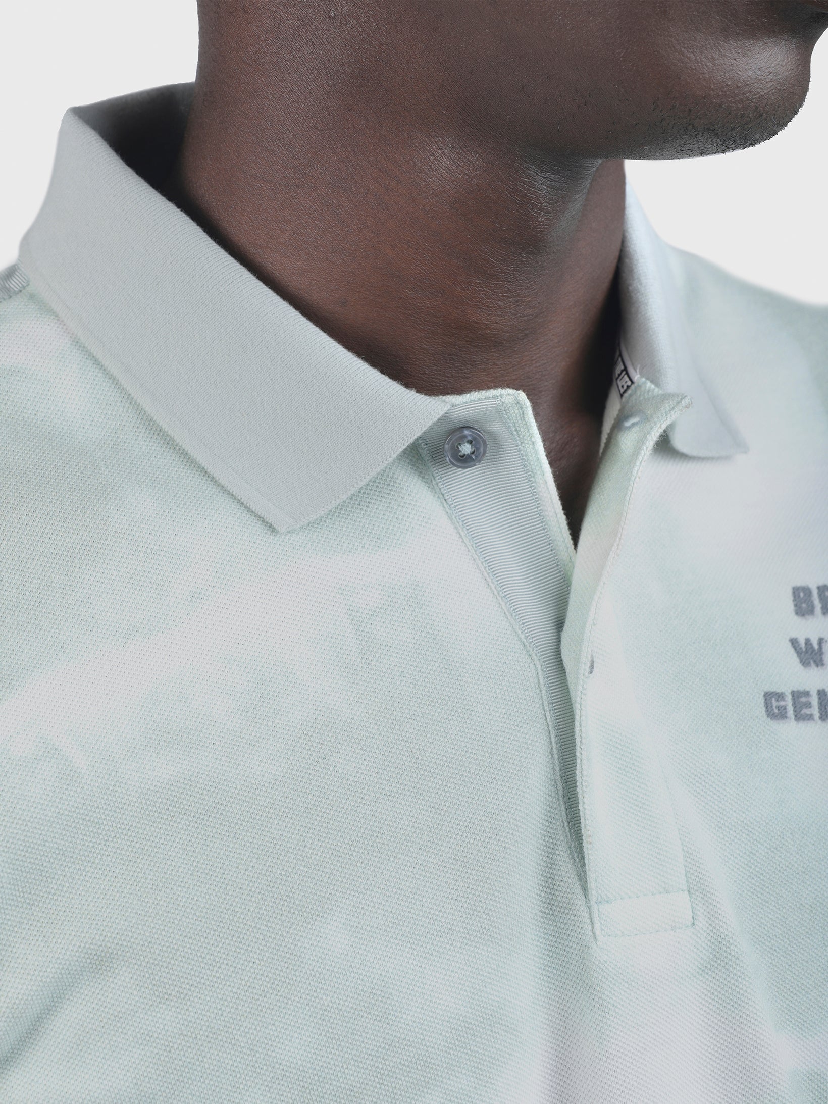 BRAINWASHED EMBROIDERED TIE DYE POLO