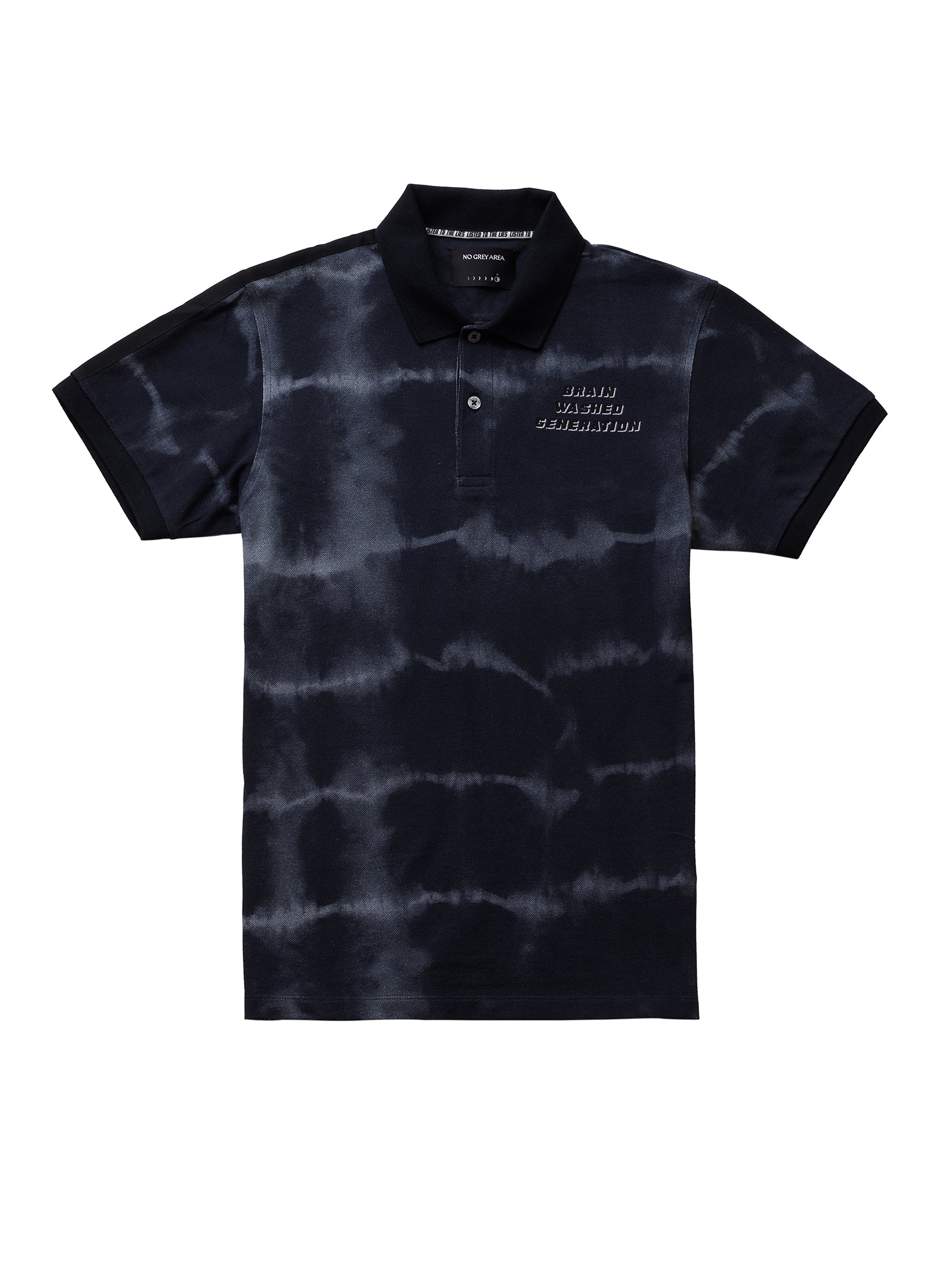 BRAINWASHED EMBROIDERED TIE DYE POLO