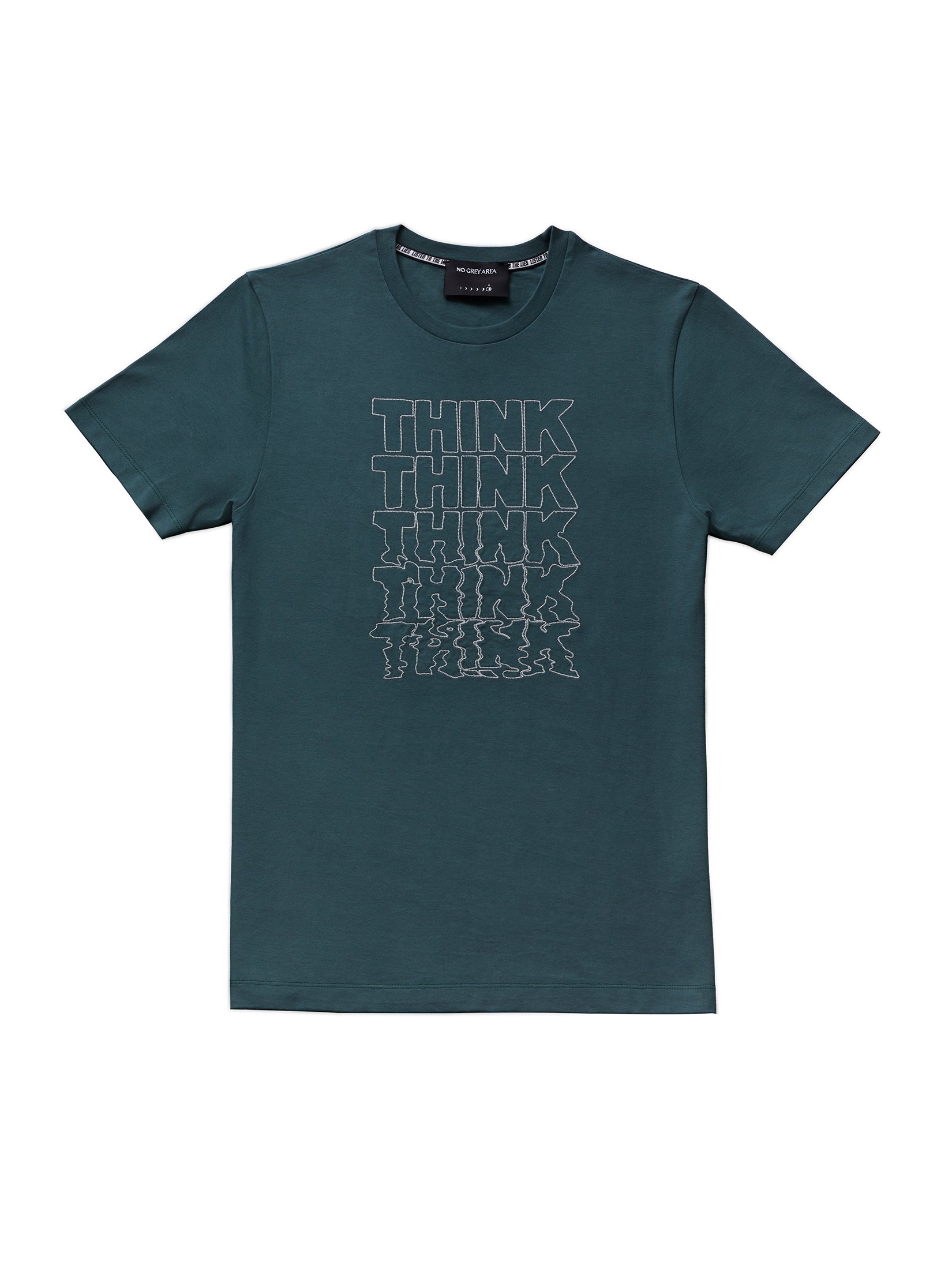 STAY CONFINED EMBROIDERED PRINTED TEE