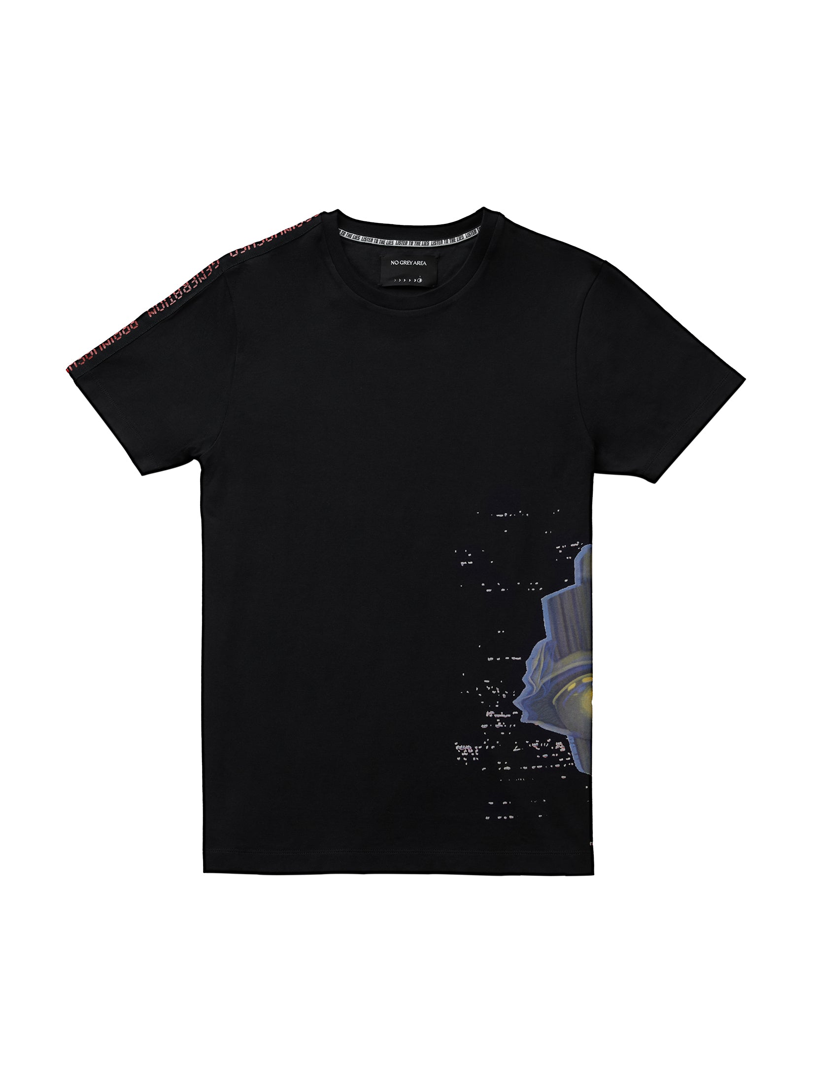 SURVEILLANCE GROSGRAIN TAPE PRINTED TEE