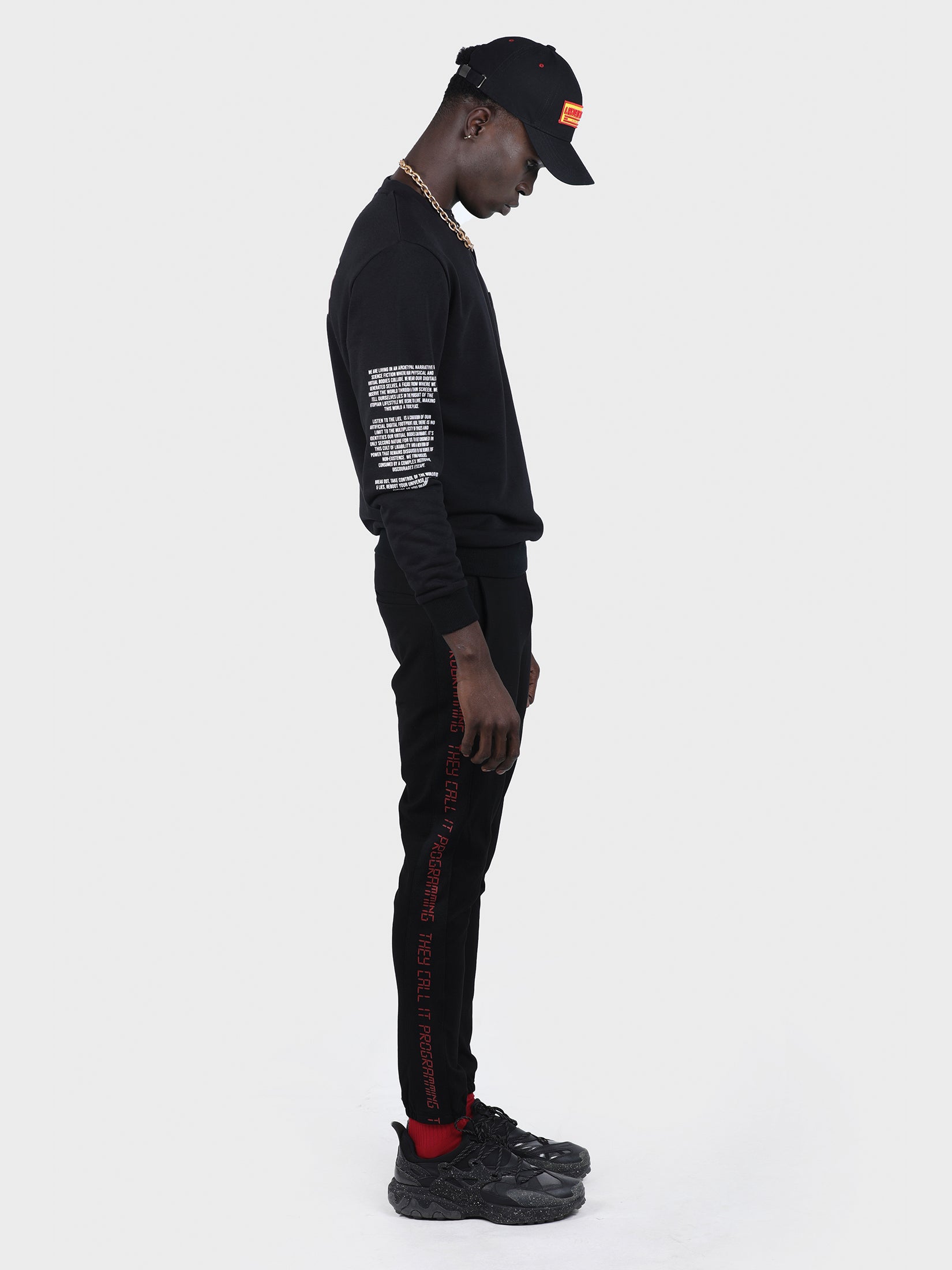 PROGRAMMING SUEDE PATCH FRENCH TERRY SWEATSHIRT