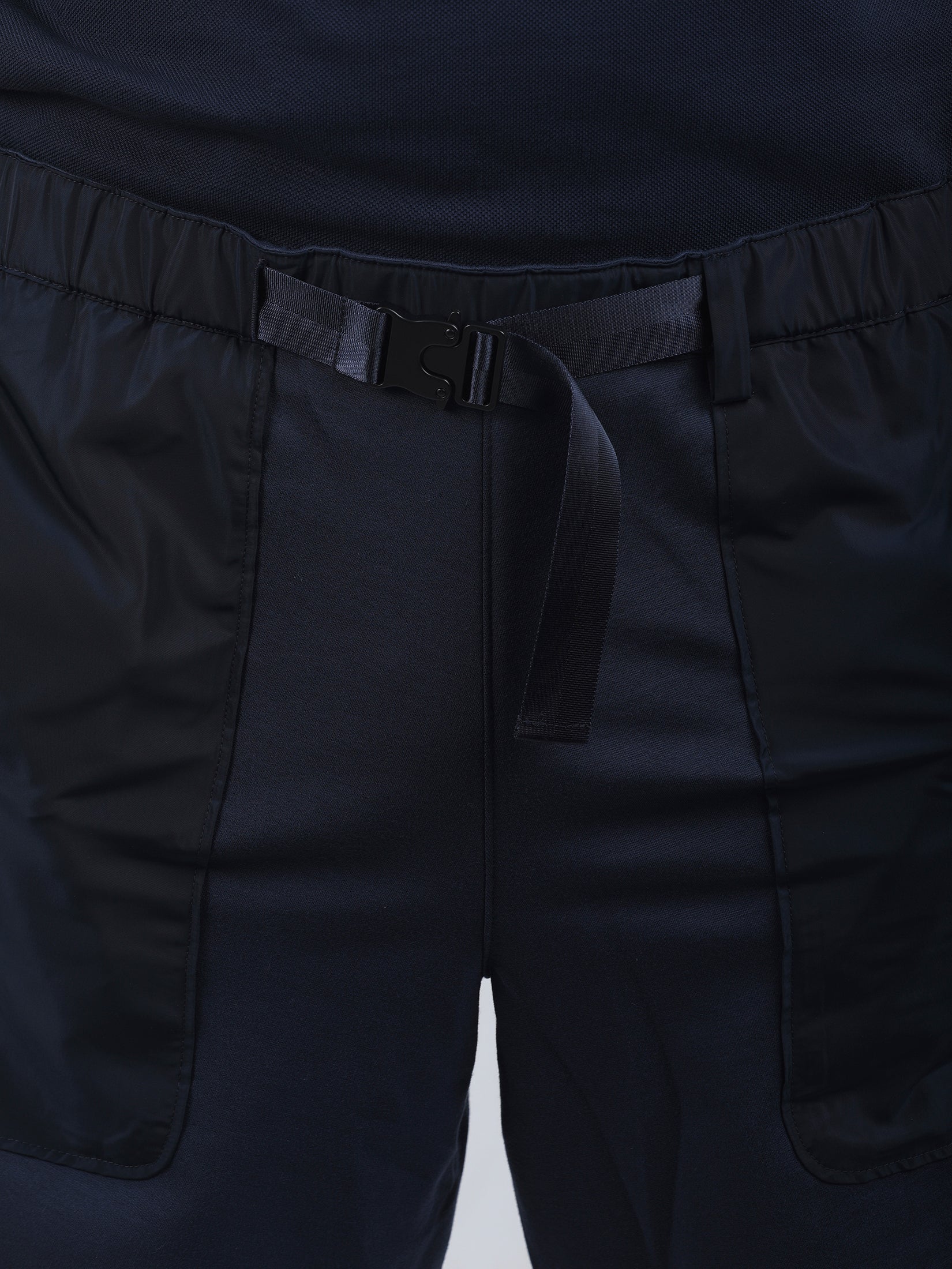GREY AREA GUNMETAL BUCKLE SHORTS