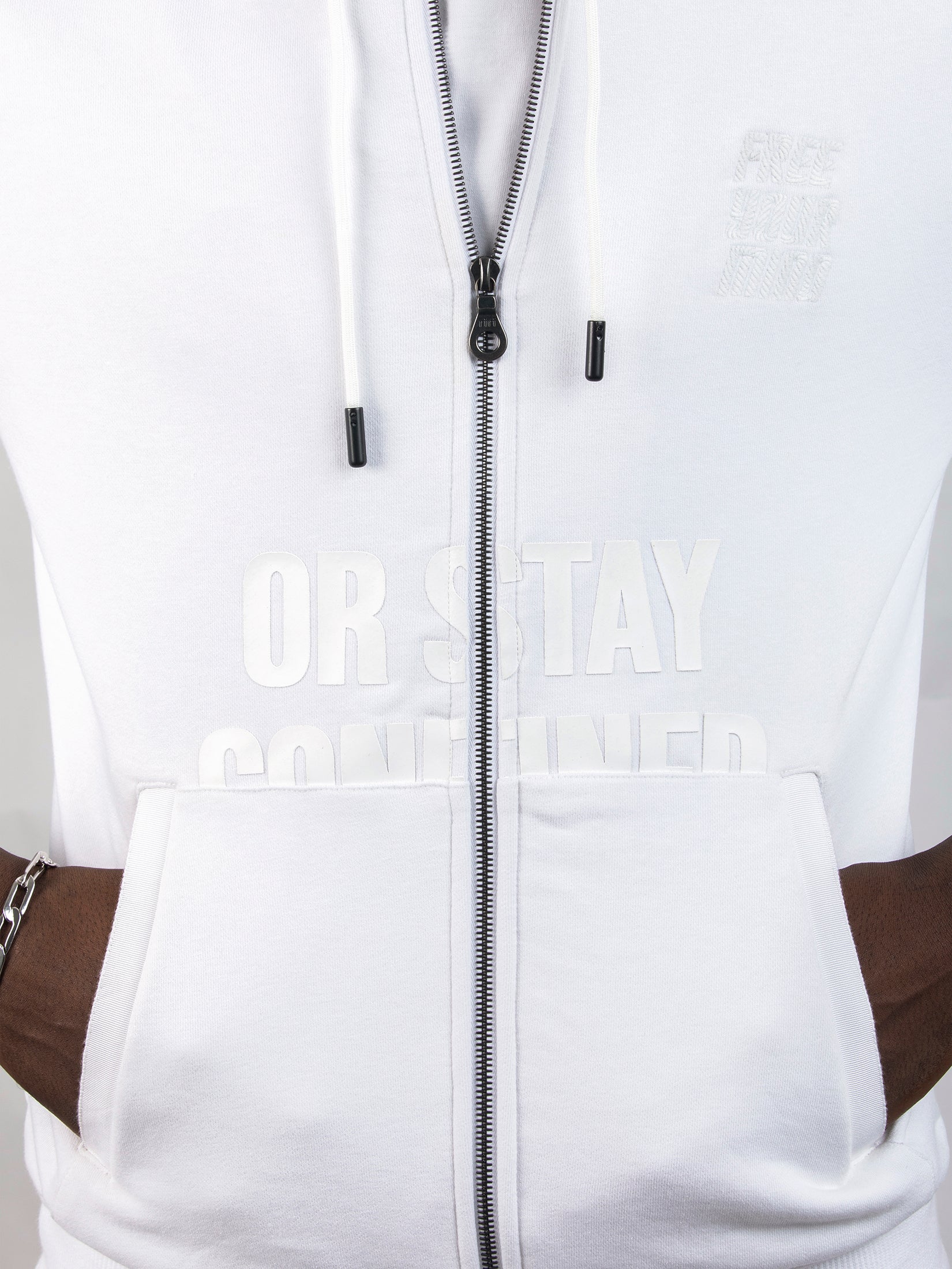 THIRD EYE DROP SHOULDER ZIPPER HOODIE