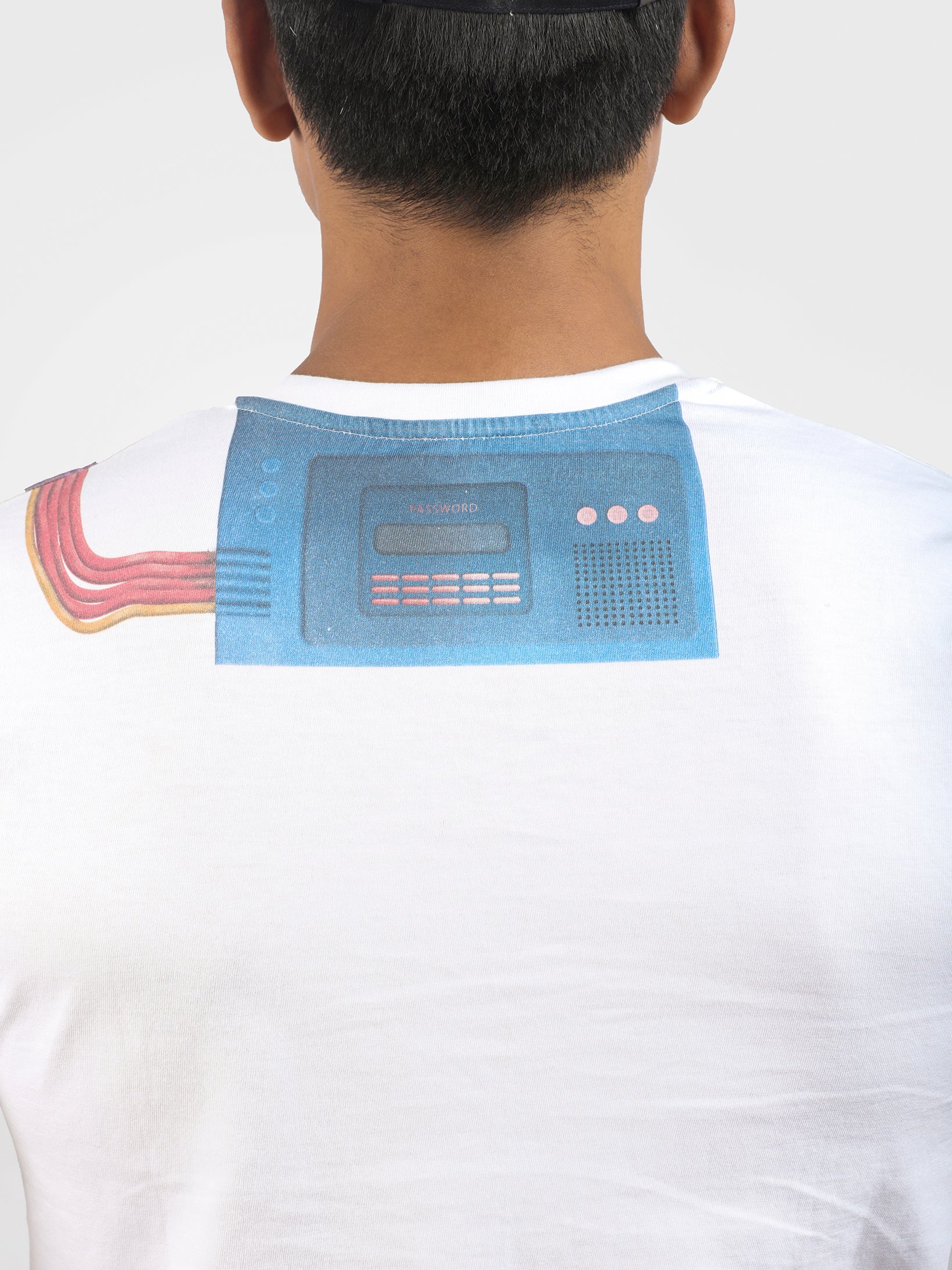 THE DIGITAL SELF CORD EMBROIDERED PRINTED TEE