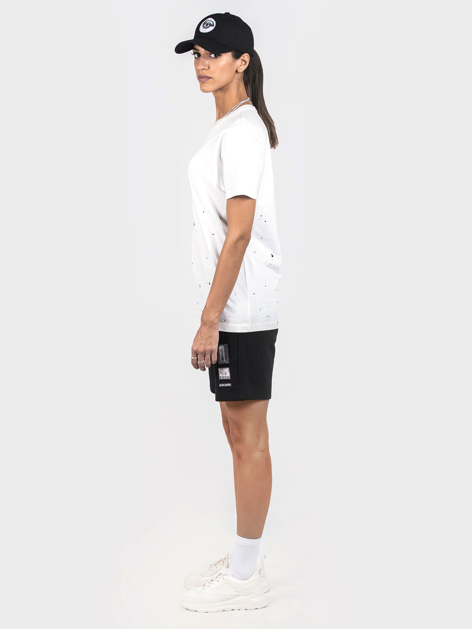 STAY CONFINED APPLIQUED FRENCH TERRY SHORTS