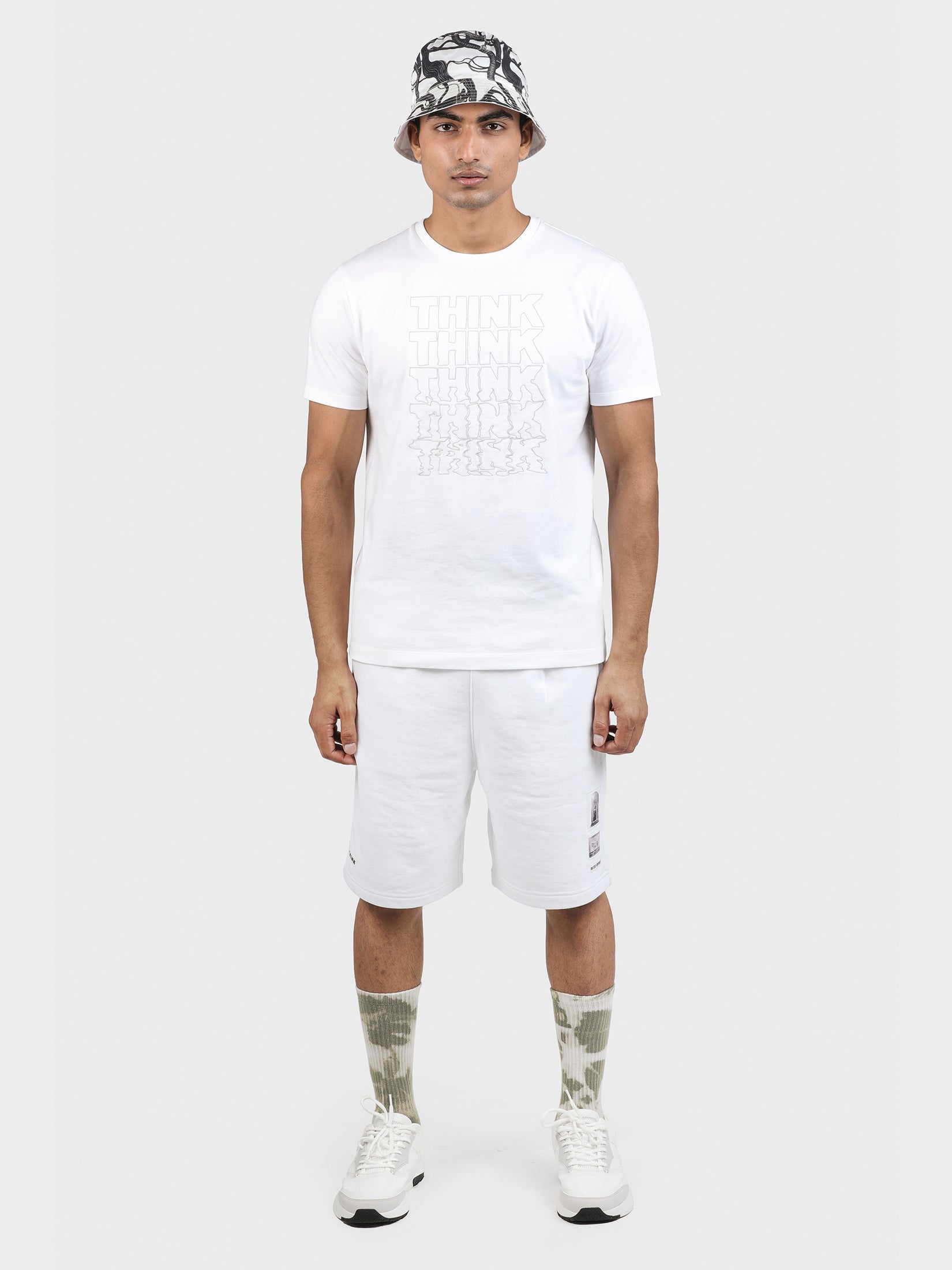 STAY CONFINED APPLIQUED FRENCH TERRY SHORTS