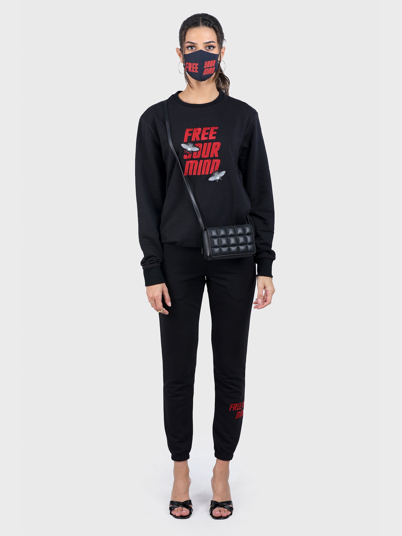 FREE YOUR MIND EMBROIDERED FRENCH TERRY SWEATSHIRT