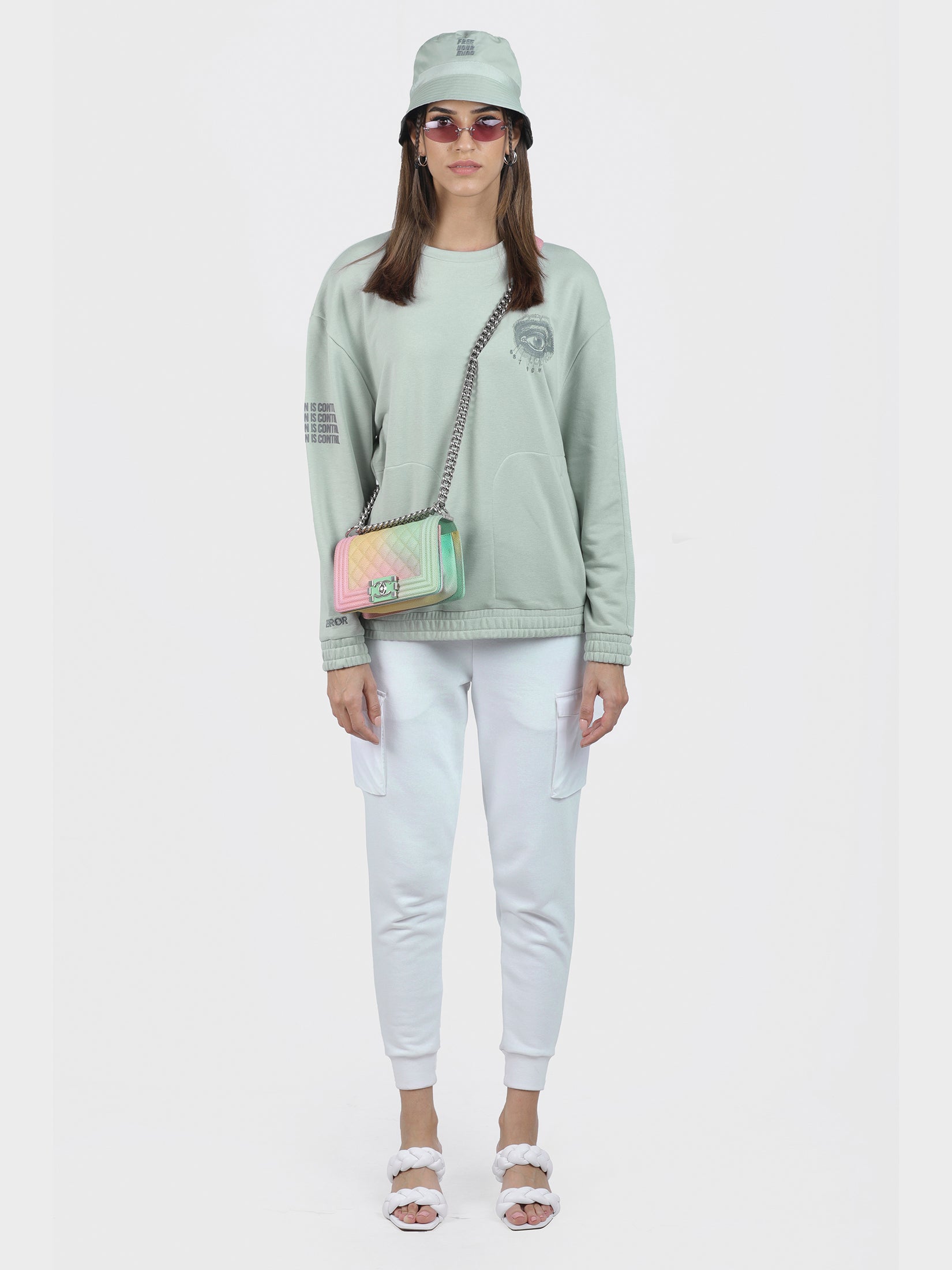 THIRD EYE EMBROIDERED FRENCH TERRY SWEATSHIRT