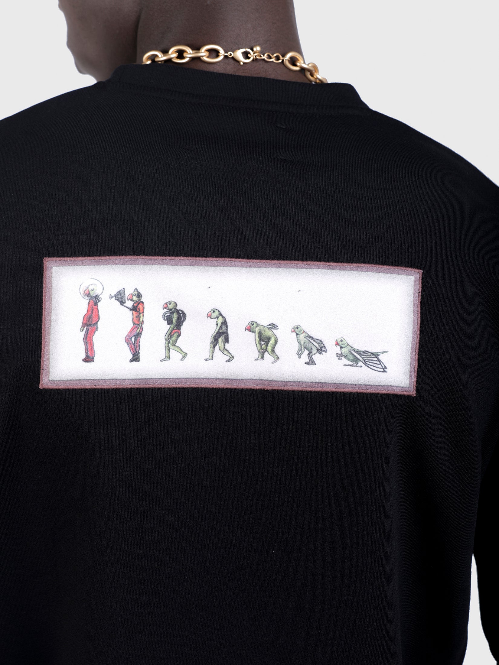 PROGRAMMING SUEDE PATCH FRENCH TERRY SWEATSHIRT