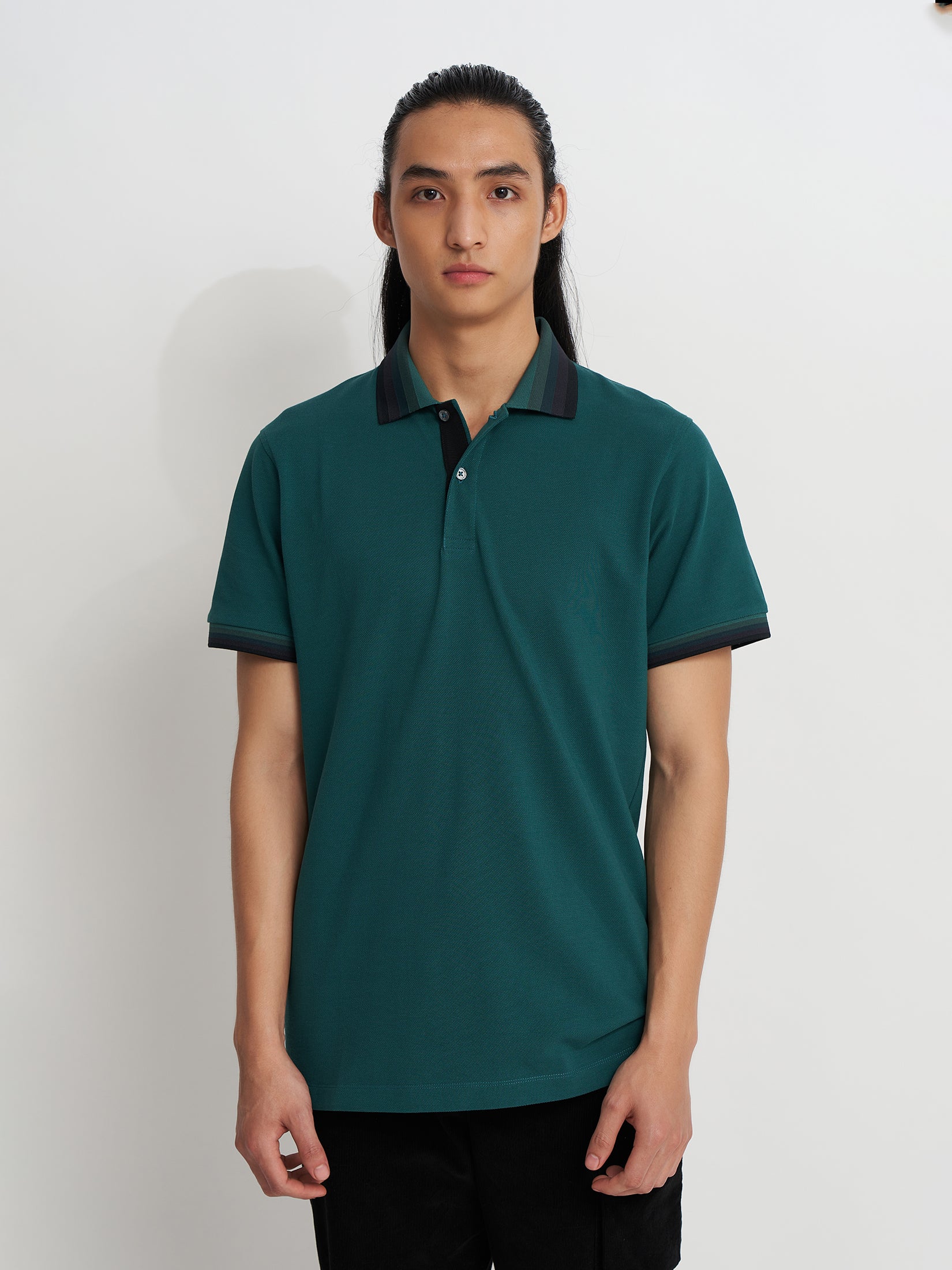 OMBRE COLLAR POLO