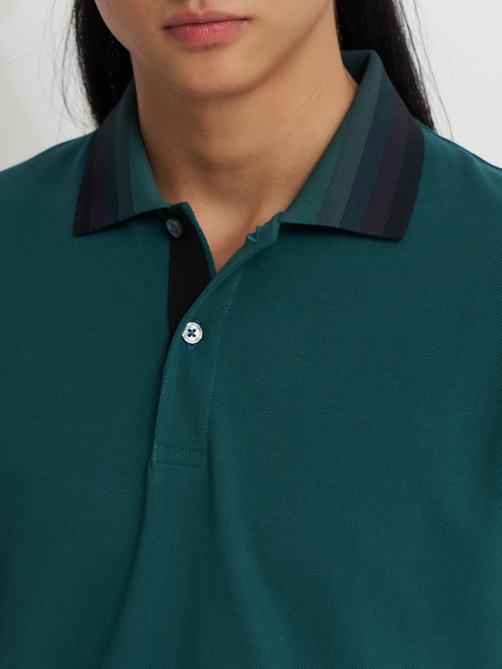 OMBRE COLLAR POLO